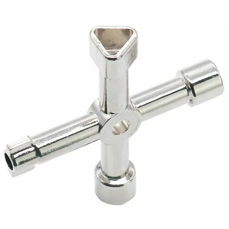 GTA Multifunction Key, 4 In 1 Multifunction Cross Key For Electric Gas Heater Meter Box Tap Lock - 72mm Silver 5 GTA Multifunction Key, 4 In 1 Multifunction Cross Key For Electric Gas Heater Meter Box Tap Lock - 72mm Silver - Image 3