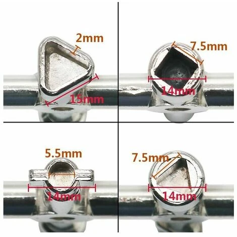 GTA Multifunction Key, 4 In 1 Multifunction Cross Key For Electric Gas Heater Meter Box Tap Lock - 72mm Silver 6 GTA Multifunction Key, 4 In 1 Multifunction Cross Key For Electric Gas Heater Meter Box Tap Lock - 72mm Silver - Image 4