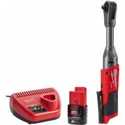 Milwaukee M12FIR38LR-0 12V FUEL Long Reach 3/8in Ratchet With 1 X 2.0Ah Battery & Charger
