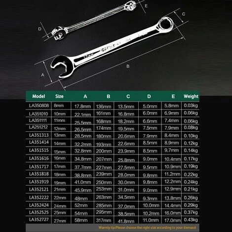 JOORRT LAOA Special Open End Ratcheting Wrench, Hand Tool, Cr-V Material, High Torque, Perfect For Repairing Bicycle, Car, Each Machinery, And More (16mm (1 Piece)) - Image 2