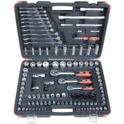 Hilka 120 Pce 1/4&quot, 3/8&quot &amp 1/2&quot Dr Socket Set