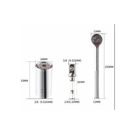 HEGUYEY Multifunction Magic Hand Tools Socket Ratchet Socket Wrench Set - Image 4