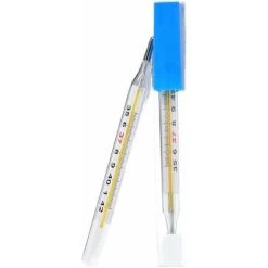 NICEONE 2pcs Medical Mercury Glass Thermometer Adult Baby Body Temperature Measurement