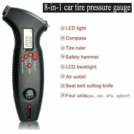 TUMALAGIA Digital Tire Tire Diagnostic Tool 0-200 Psi LED Air Pressure Grade For Bike Car 5 TUMALAGIA Digital Tire Tire Diagnostic Tool 0-200 Psi LED Air Pressure Grade For Bike Car - Image 3