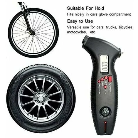 TUMALAGIA Digital Tire Tire Diagnostic Tool 0-200 Psi LED Air Pressure Grade For Bike Car 7 TUMALAGIA Digital Tire Tire Diagnostic Tool 0-200 Psi LED Air Pressure Grade For Bike Car - Image 5