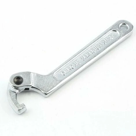 TUMALAGIA Adjustable Hook Wrench 19-51mm Chrome Vanadium Steel Pin Wrench C-Shaped Wrench Universal Hand Tool 3 TUMALAGIA Adjustable Hook Wrench 19-51mm Chrome Vanadium Steel Pin Wrench C-Shaped Wrench Universal Hand Tool