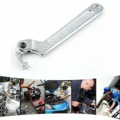 TUMALAGIA Adjustable Hook Wrench 19-51mm Chrome Vanadium Steel Pin Wrench C-Shaped Wrench Universal Hand Tool 9 TUMALAGIA Adjustable Hook Wrench 19-51mm Chrome Vanadium Steel Pin Wrench C-Shaped Wrench Universal Hand Tool -Bahco shop 95065616 3