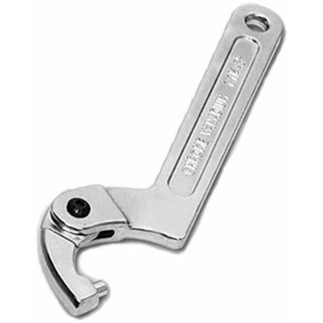 TUMALAGIA C-Wrench Tool 32-76mm Chrome Vanadium Adjustable Hook Wrench - Round Tip