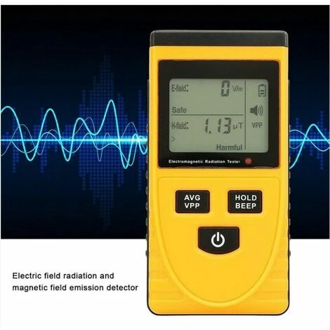 TUMALAGIA Nuclear Radiation Detector, LCD Digital Geiger Counter Electromagnetic Radiation Detector Dosimeter Tester Meter For Home, Office, Outdoor EMF Inspection - Image 3