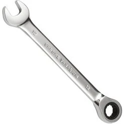 INSMA 2IN1 Adjustable Spanner Ratchet Metric Ring Chrome Steel Garage Tool 12mm