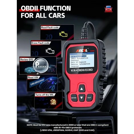 BOED ANCEL VD500 Pro OBD2 Code Reader Fit For Volkswagen Audi Skoda Seat Vehicle - Car Diagnostic Tool Check Engine Light EPB ABS SRS Fault Reader, Oil Service Throttle Position Adaption Brake Pad Reset 5 BOED ANCEL VD500 Pro OBD2 Code Reader Fit For Volkswagen Audi Skoda Seat Vehicle - Car Diagnostic Tool Check Engine Light EPB ABS SRS Fault Reader, Oil Service Throttle Position Adaption Brake Pad Reset - Image 3