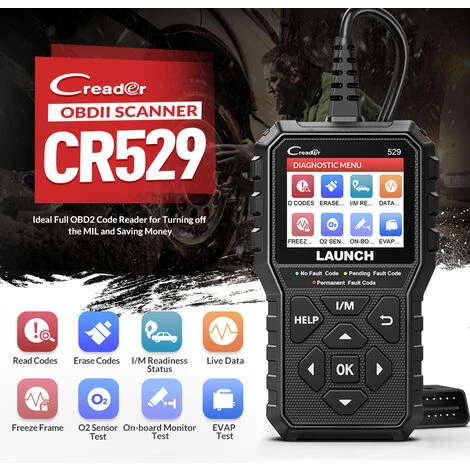 BOED CReader 529 OBD2 Code Reader Scanner Code Reader With Active Test ABS&SRS Diagnostics Car Maintenance Reset Service Of Oil, BMS, SAS Full OBD2 Functions Launch X431 CR529 LED Lights 6 BOED CReader 529 OBD2 Code Reader Scanner Code Reader With Active Test ABS&SRS Diagnostics Car Maintenance Reset Service Of Oil, BMS, SAS Full OBD2 Functions Launch X431 CR529 LED Lights - Image 4