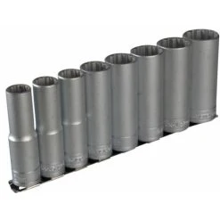 Teng Tools Teng M1207 Socket Clip Rail Set Of 8 Metric 1/2in Drive