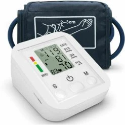 GTA Blood Pressure Monitor Portable Household ArmBand Type Sphygmomanometer With LCD Display Accurate Measurement Data Storage Time Setting