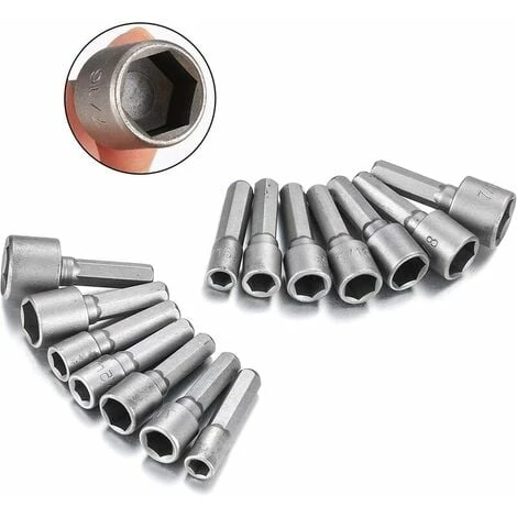 Soleil 14pcs Hex Socket Wrench Adapter For Nuts Driver Insert Socket Set Hex Socket Nuts For Magnetic Screwdriver Hex Bits 6 Soleil 14pcs Hex Socket Wrench Adapter For Nuts Driver Insert Socket Set Hex Socket Nuts For Magnetic Screwdriver Hex Bits - Image 4