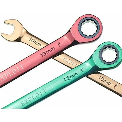 MEZHENG Color Ratchet Spanner Dual Purpose Multifunction Movable Spanner Hand Tools Set 8-19mm (Size : 19mm) - Image 2