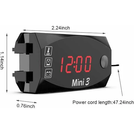 PENY Universal Motorcycle Speedometer, Motorcycle Electronic Watch Digital Clock Voltmeter Thermometer With Large Screen Digital Display Universal For All 12V Motorcycles 4 PENY Universal Motorcycle Speedometer, Motorcycle Electronic Watch Digital Clock Voltmeter Thermometer With Large Screen Digital Display Universal For All 12V Motorcycles - Image 2