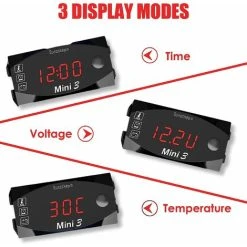 PENY Universal Motorcycle Speedometer, Motorcycle Electronic Watch Digital Clock Voltmeter Thermometer With Large Screen Digital Display Universal For All 12V Motorcycles 10 PENY Universal Motorcycle Speedometer, Motorcycle Electronic Watch Digital Clock Voltmeter Thermometer With Large Screen Digital Display Universal For All 12V Motorcycles -Bahco shop 97811518 4