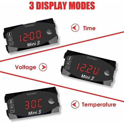 PENY Universal Motorcycle Speedometer, Motorcycle Electronic Watch Digital Clock Voltmeter Thermometer With Large Screen Digital Display Universal For All 12V Motorcycles 6 PENY Universal Motorcycle Speedometer, Motorcycle Electronic Watch Digital Clock Voltmeter Thermometer With Large Screen Digital Display Universal For All 12V Motorcycles - Image 4