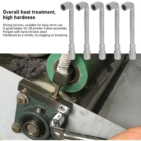 PRÉNFLE 5Pcs LShaped Socket Wrench NonSlip Strong Torsion Hand Operated Tools For Frame Assembly - Image 3